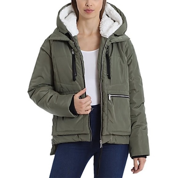 Bagatelle Zippered Pocketed Utility Faux Fur Water Resistant Jacket - Picture 5 of 7